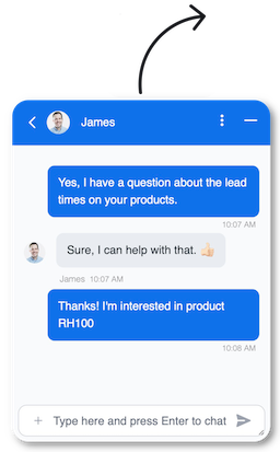 Chatbot Example Chat Widget Screen